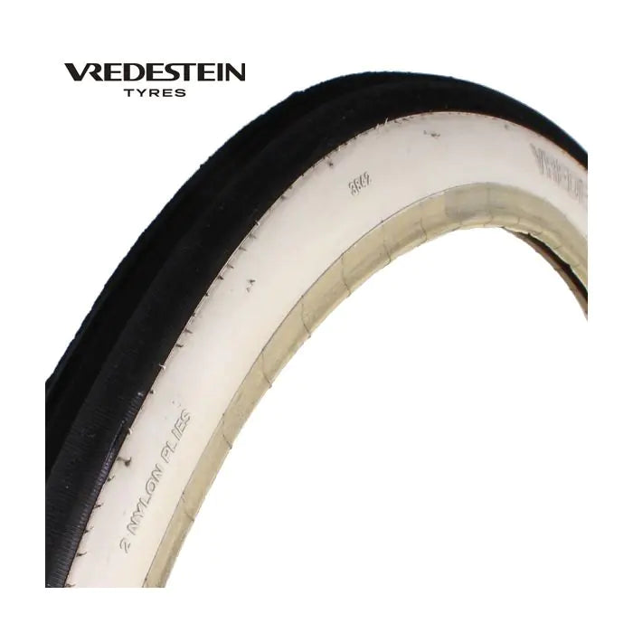 Vredestein 1,75-19 (23x2,00) solex sort hvid tt gevind 23111