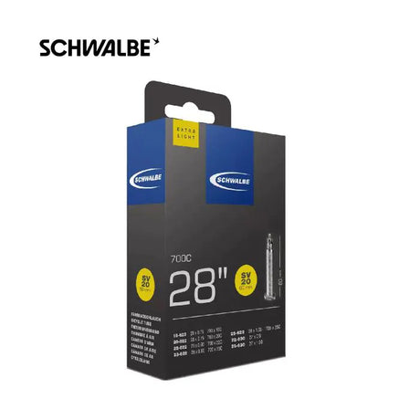 Schwalbe Inner Tube SV20 60mm 28 tommer løb 18 25-622 Ekstra lys 65gr