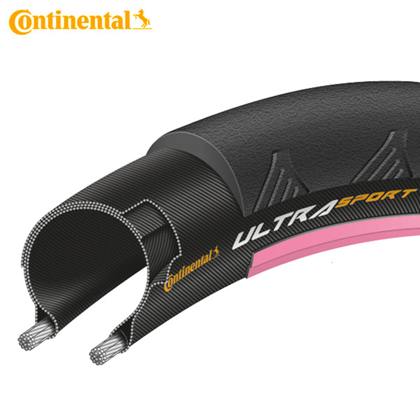 Continental 23-622 ultra sport 2 sort-pink fold 0150131
