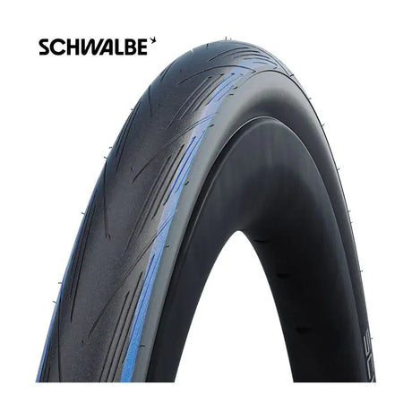 Foldningsbånd Schwalbe Lugano 2 K-Guard 28 x 1,00 25-622 mm-sort med blå striber