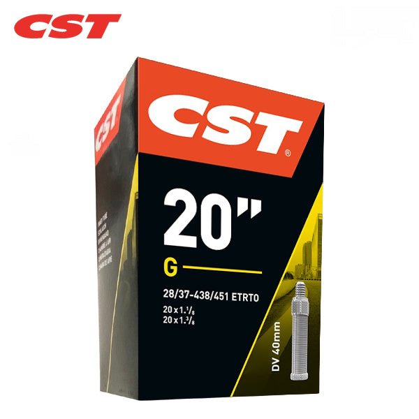 Cst inderrør 20x1 3 8 - etrto 28 37-438 451 - dunlop ventil 40mm - velegnet til 20-tommer hjul