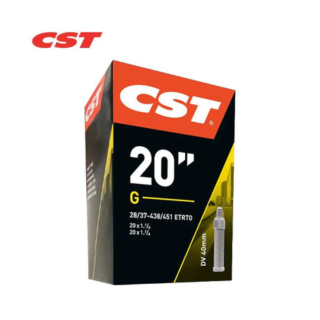 Cst inderrør 20x1 3 8 - etrto 28 37-438 451 - dunlop ventil 40mm - velegnet til 20-tommer hjul