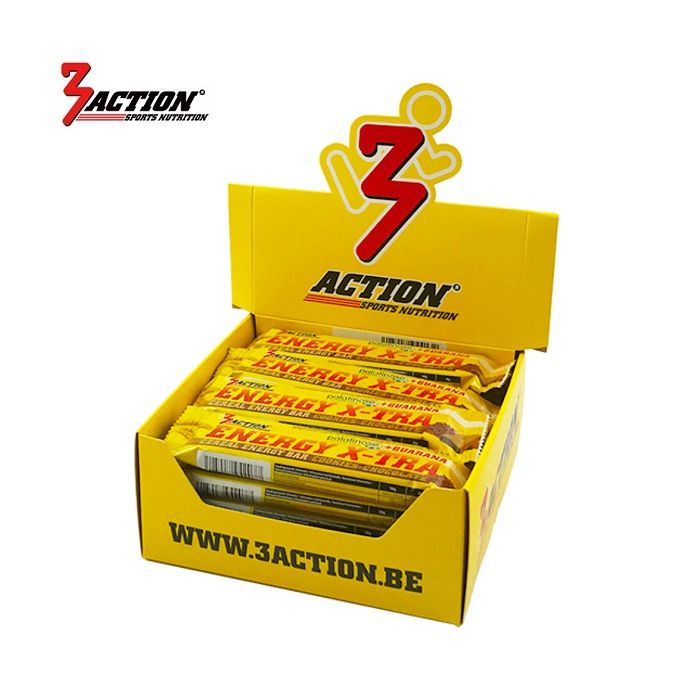3action energy x-tra bar cookies 45 gram - displayboks 20 stk - 1202030011