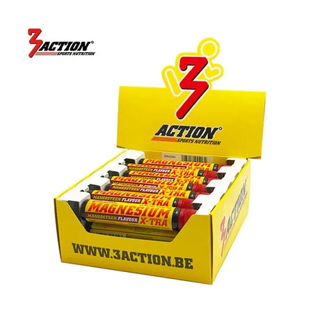 3action magnesium x-tra patron ampul 25 ml - displayboks 21 stykker - 1202010005