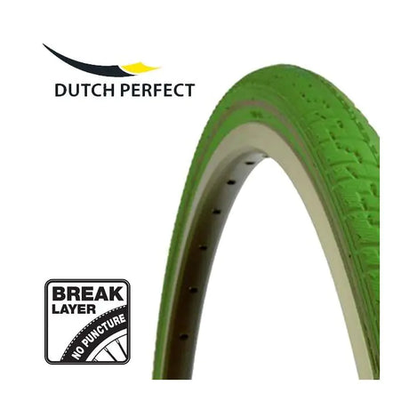 Hollandsk perfekt dæk 28 x 1 ½ 40-635 Ingen punktering - Grøn med refleksion