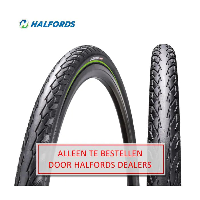 Halfords 28x1 1 2 (40-635) anti-punktur sort reflekstråd 311033