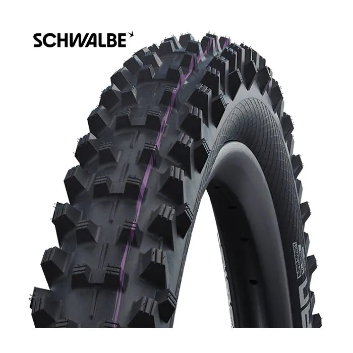 Schwalbe dirty dan - tle - addix ultra soft - super downhill - 29x2,35 - sort