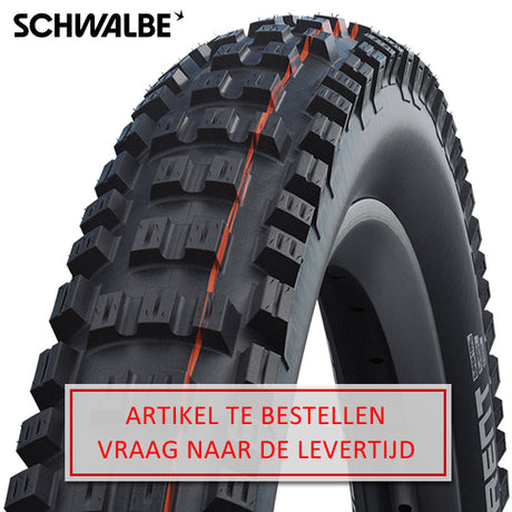Schwalbe hvirvelstrøm foran - tle - addix soft - super trail - 29x2,40 - sort