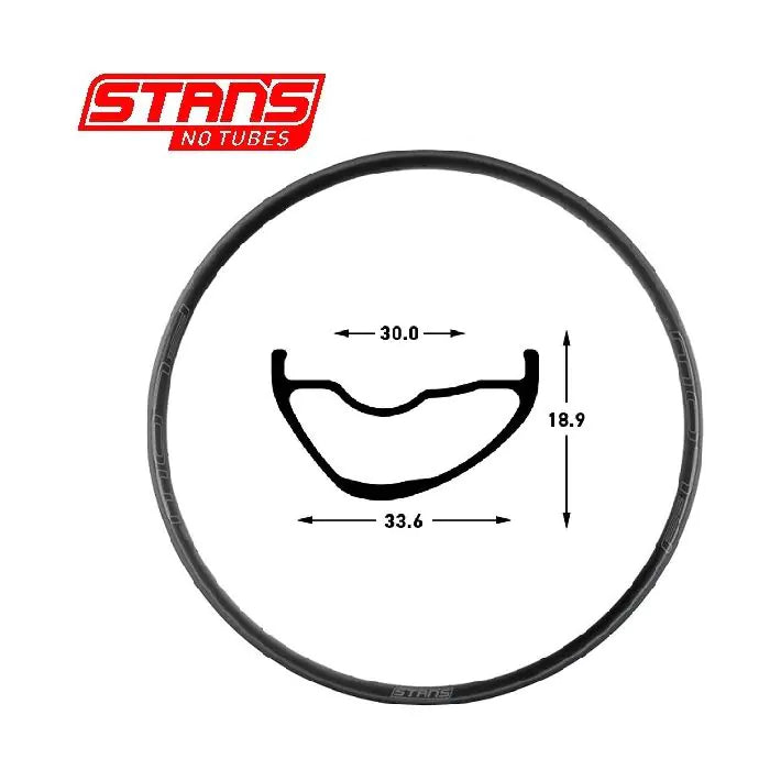 Stans notubes fælg flow mk4 29 32h sort grå snt