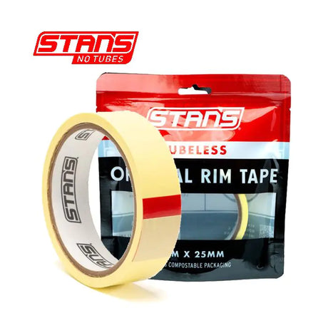 Stans notubes fælgtape gul tape 25 mm bred rulle 10 meter as0316