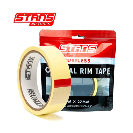 Stans notubes fælgtape gul tape 27 mm bred rulle 10 meter as0317