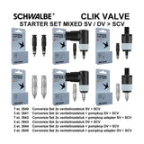 Schwalbe benelux b.v. Schwalbe ventil ombygningssæt Clik SV-SCV DV-SCV 25 stk