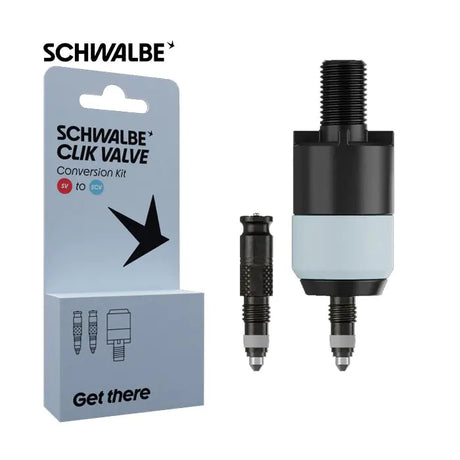 Schwalbe clik ventil - sv-scv konverteringssæt - ventil med pumpehovedadapter