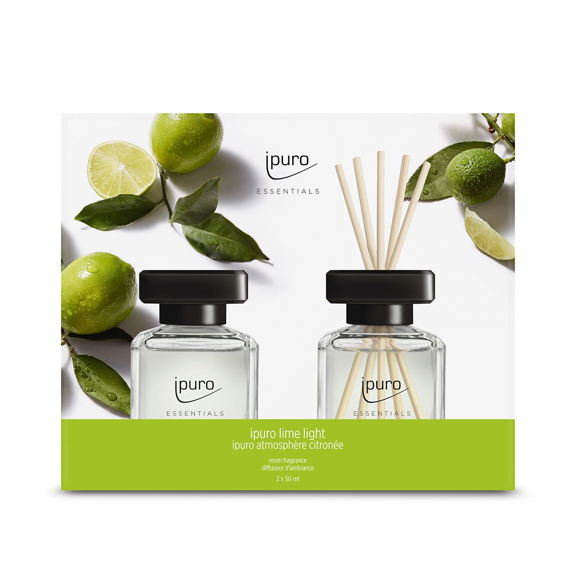 Ipuro duft diffuser lime light 2 x 50 ml