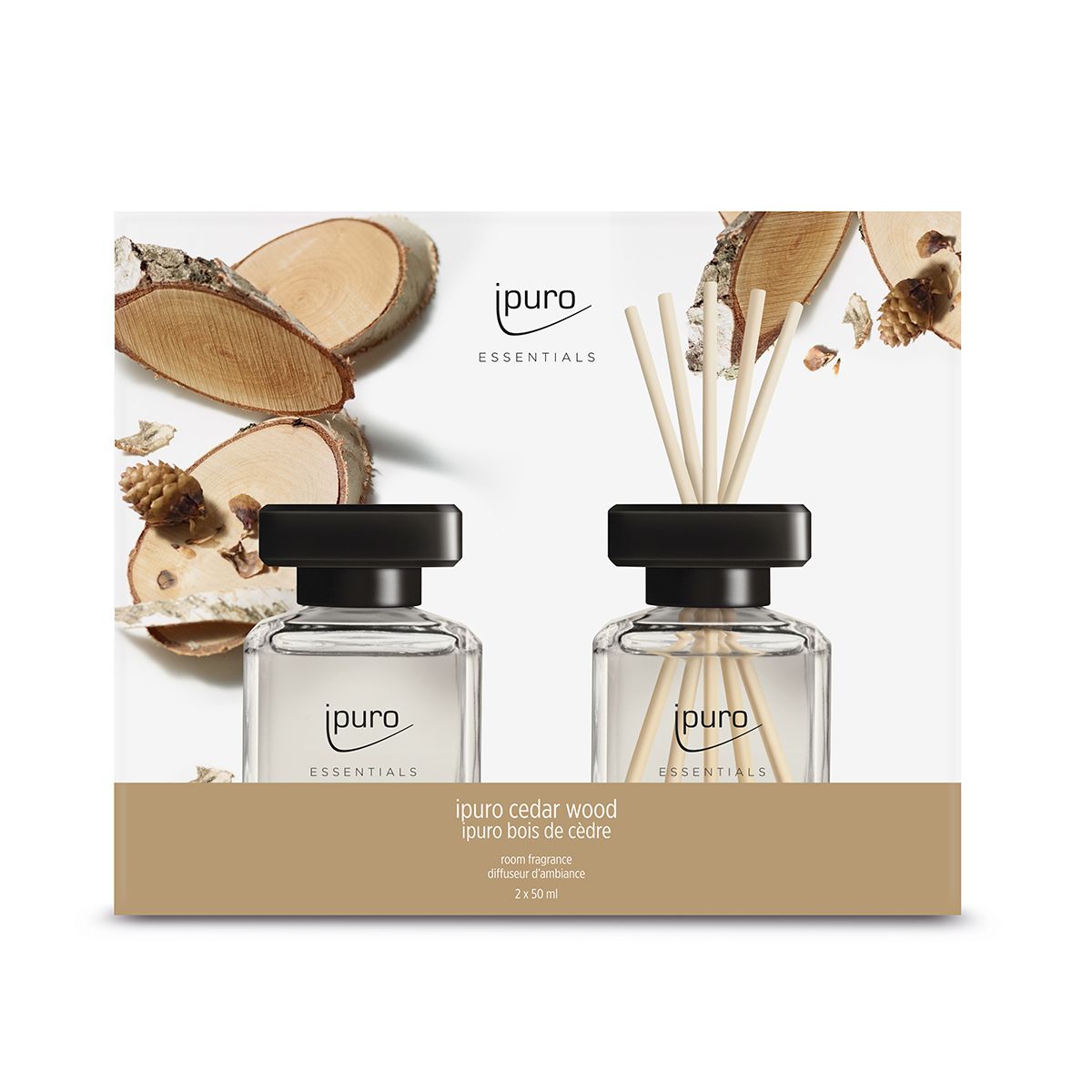 Ipuro duftspreder cedertræ 2 x 50 ml