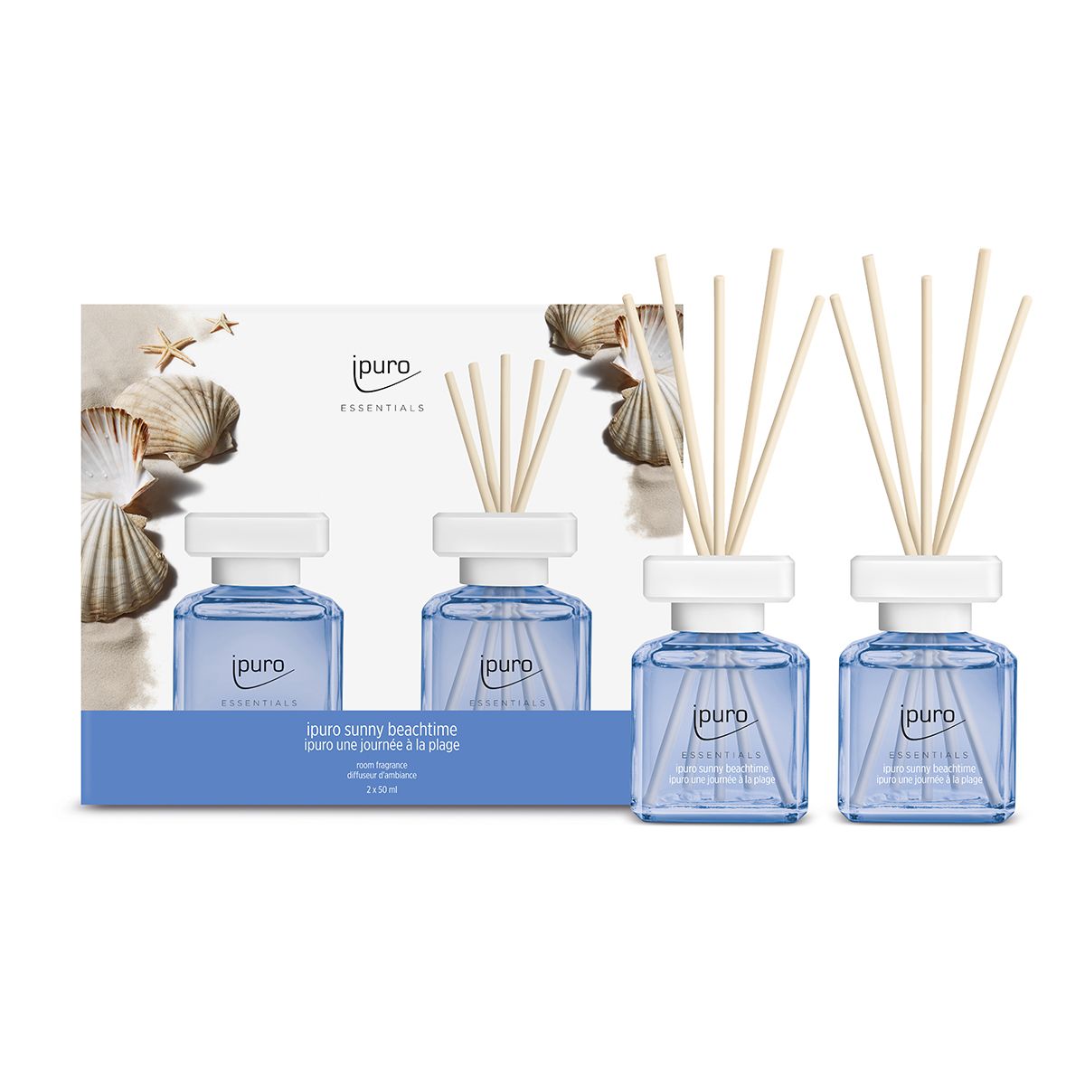 Ipuro duft diffuser sunny beachtime 2 x 50 ml