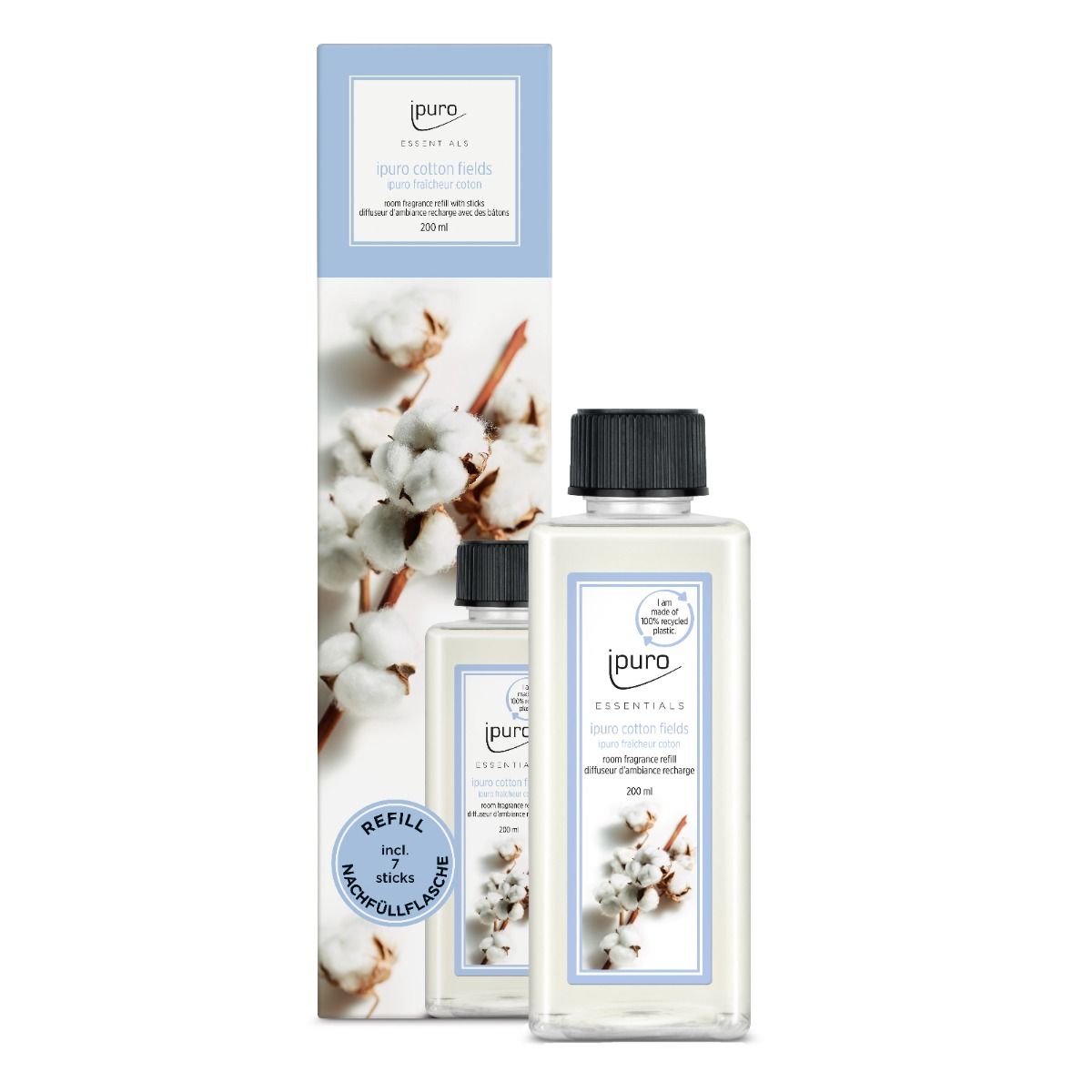 Ipuro duftspreder refill bomuldsfelter 200ml