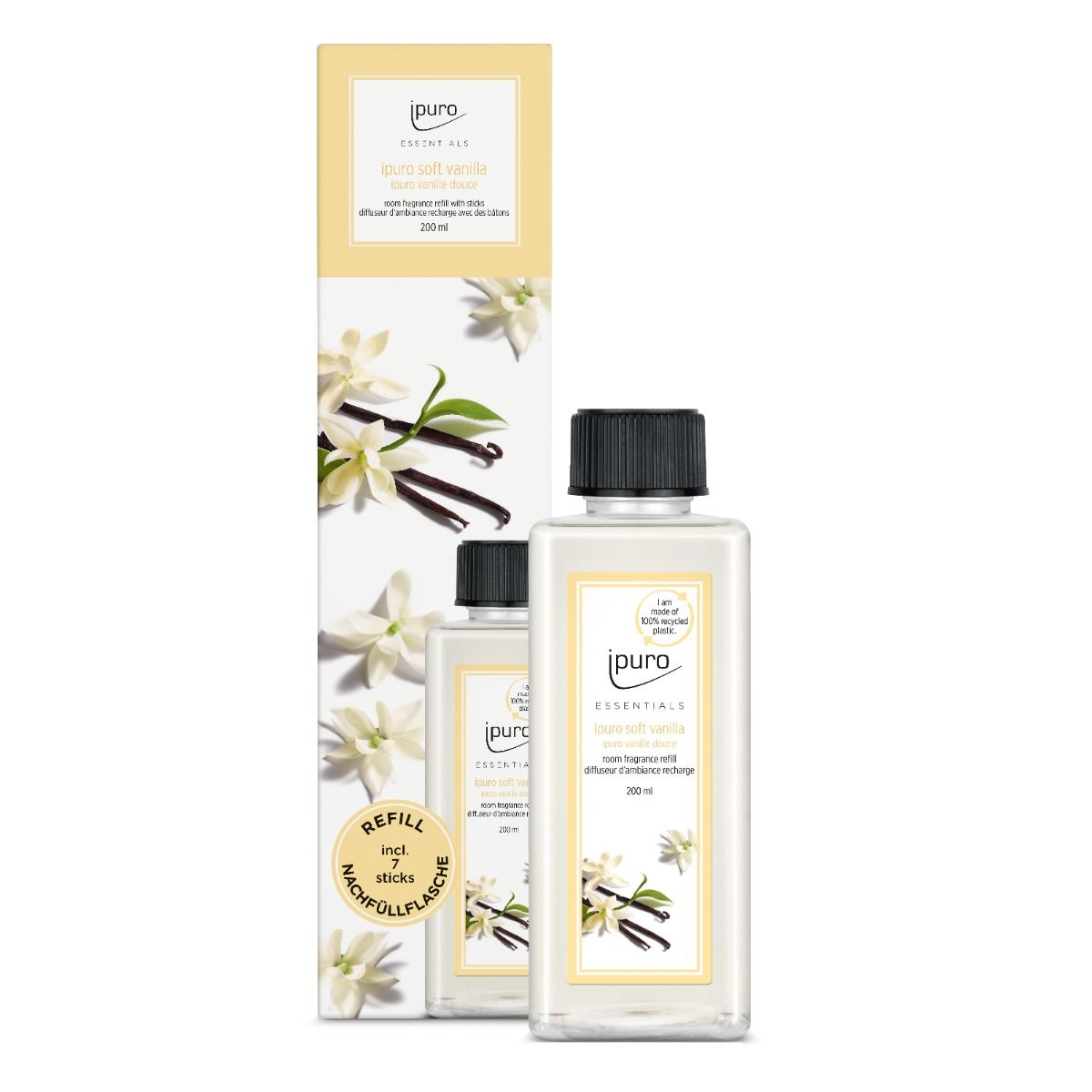 Ipuro duft diffuser refill blød vanilje 200ml