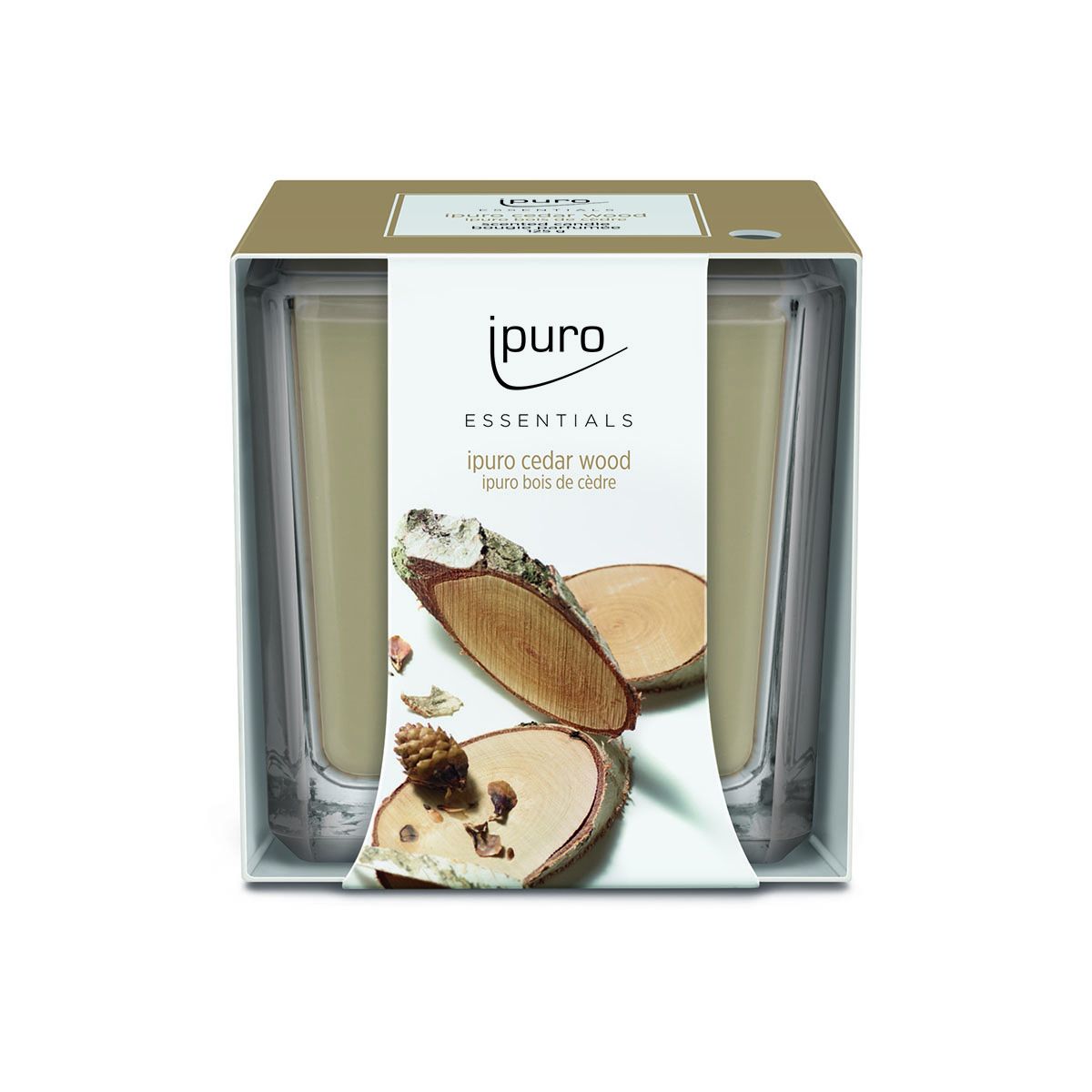 Ipuro duftlys cedertræ 125gr.