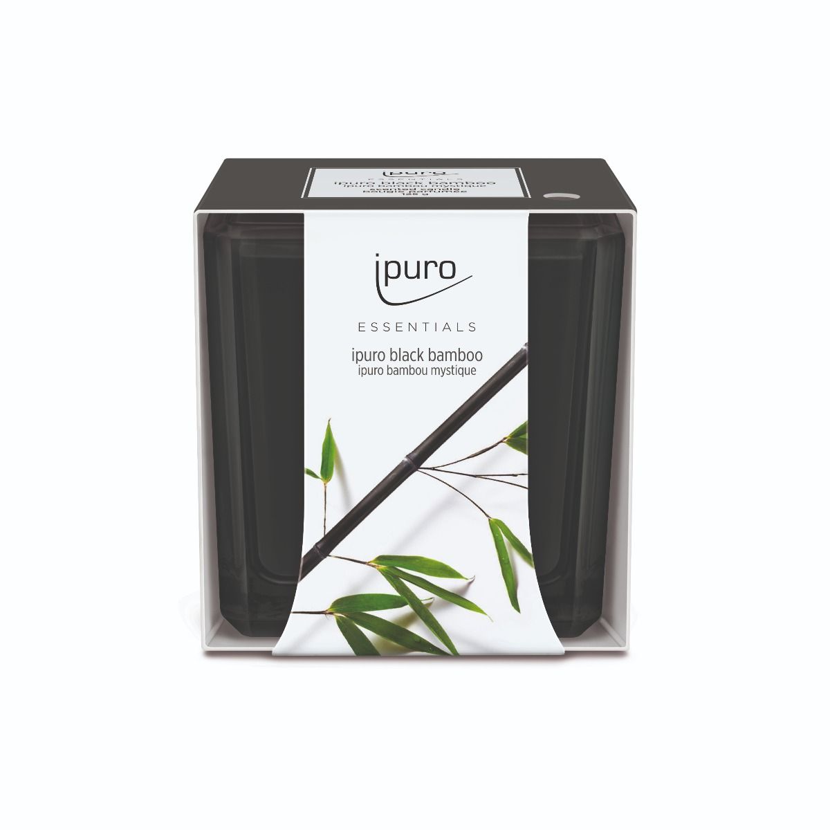 Ipuro duftlys sort bambus 125gr.
