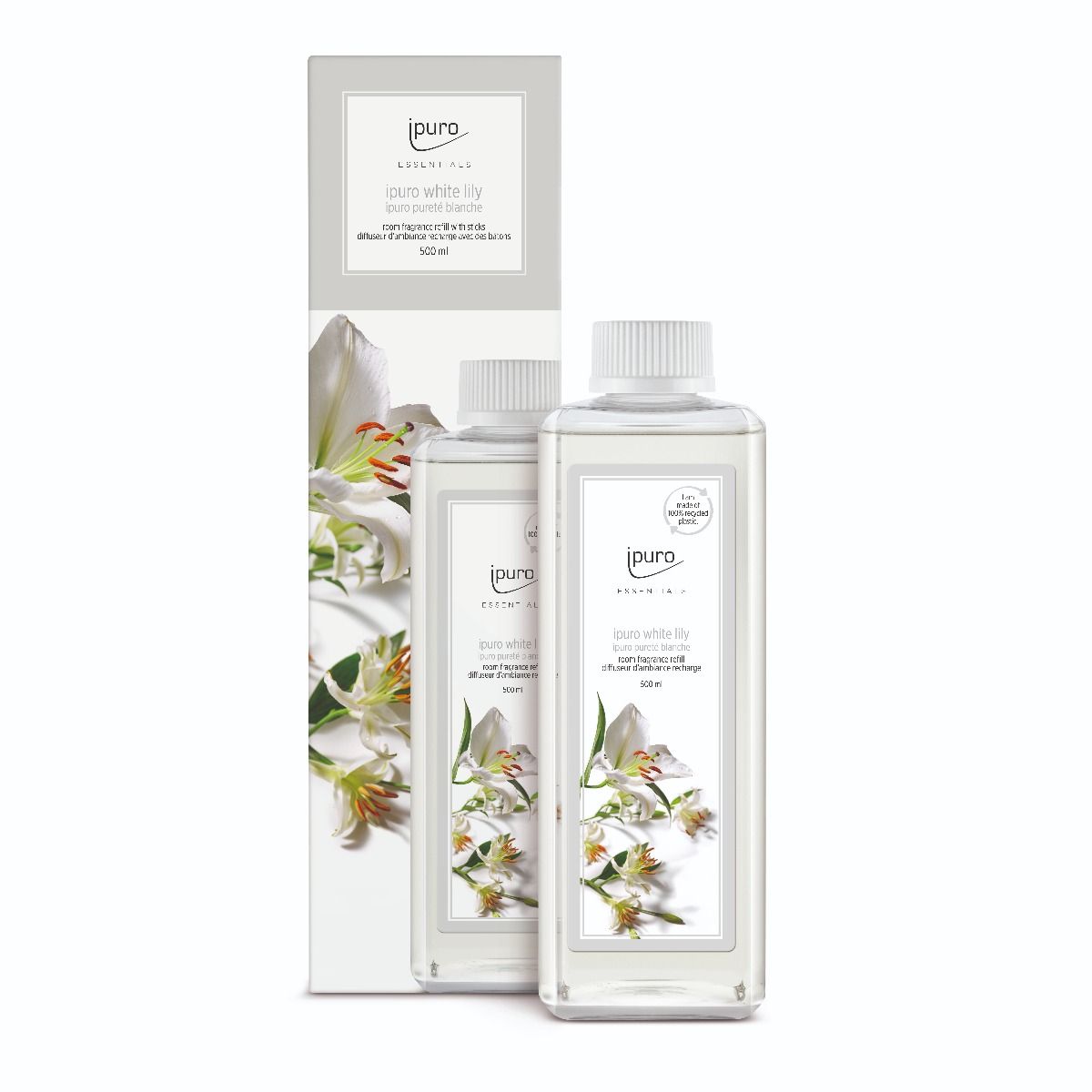 Ipuro duft diffuser refill hvid lilje 500ml