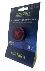 Buzaglo ikzilight baglygte mr x med 4014 LED, USB genopladelig