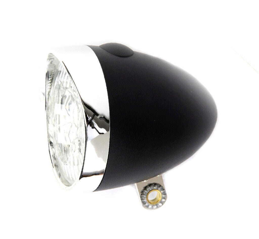Forlygter Retro LED sort batteri