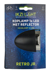 Ikzi forlygte Retro Jr 1x LED - Sort