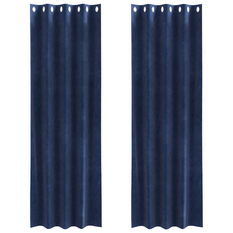Vidaxl verduisterende gordijnen 2 pcs donkerblauw 140 x 260 cm fluweel