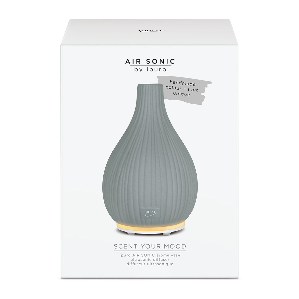 Ipuro air sonic aroma vase grå