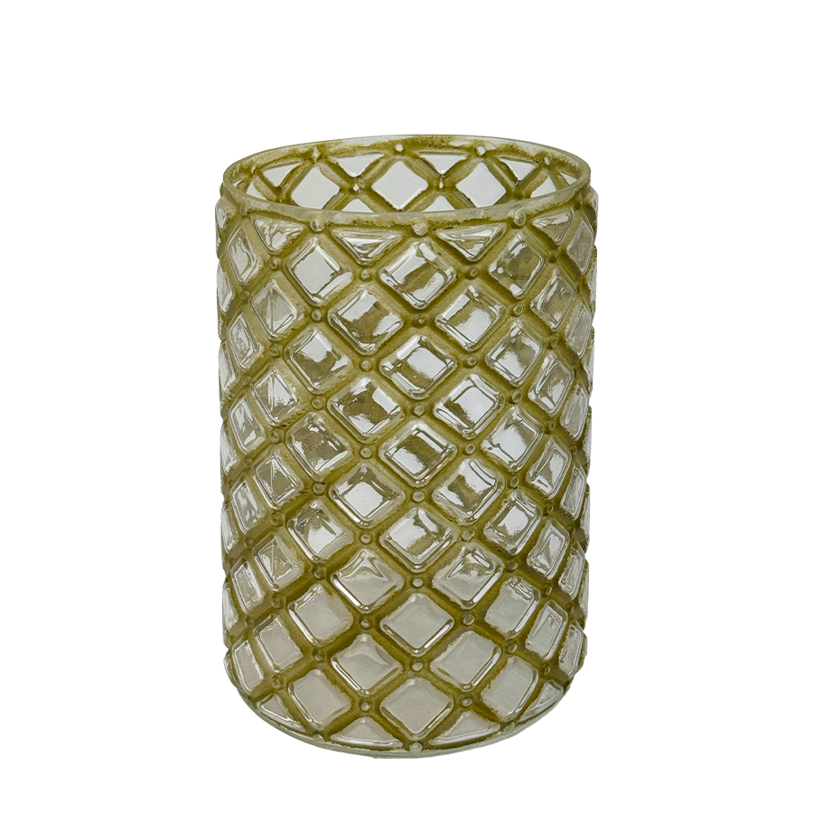 J-line lanterne glas grøn ø13x20cm