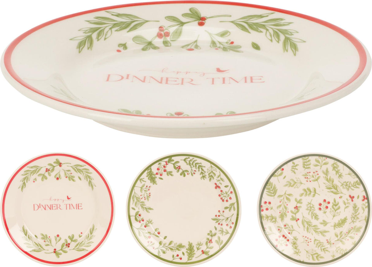 Home styling juledessert tallerken fajance ã˜19cm