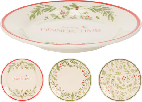 Home styling juledessert tallerken fajance ã˜19cm