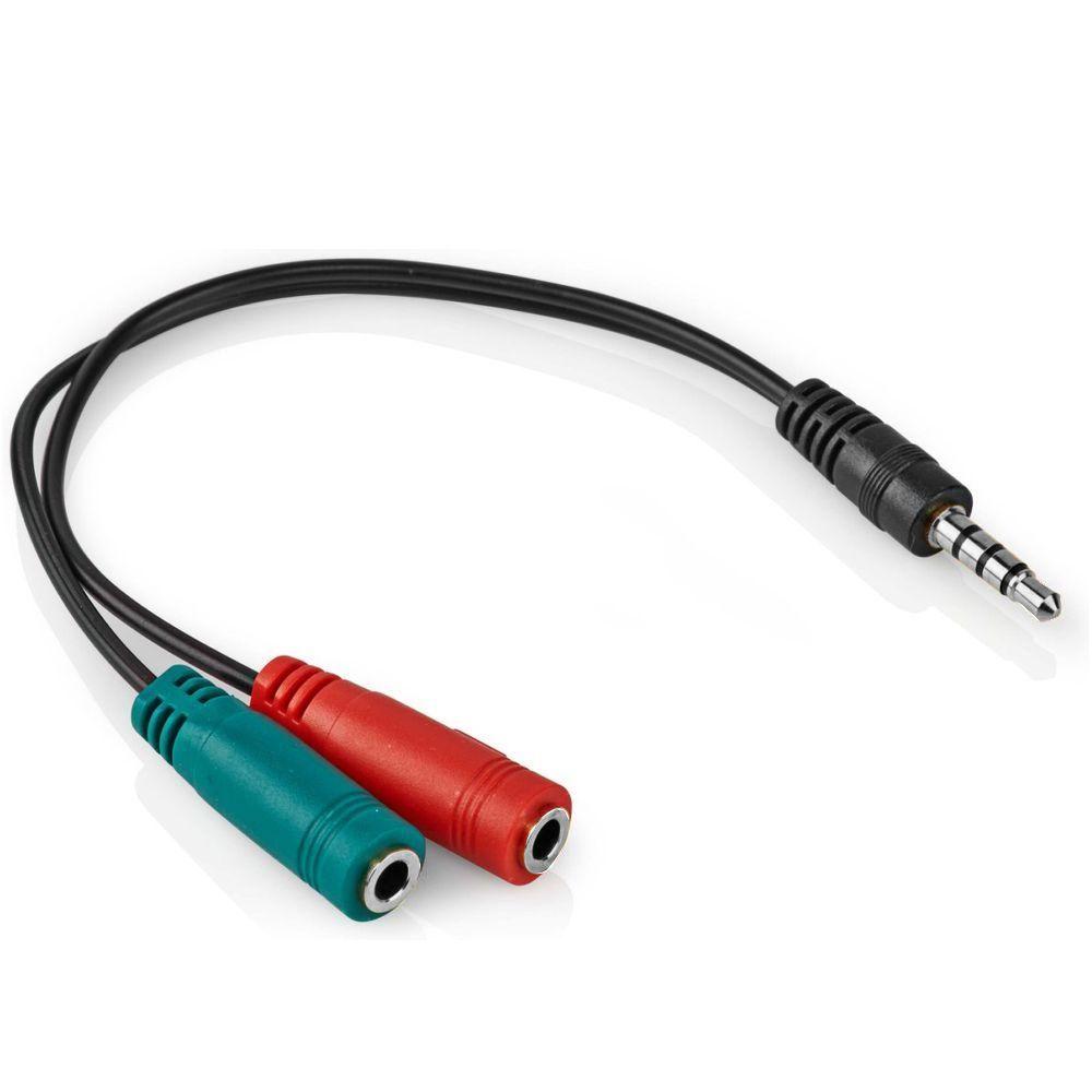Aux splitter kabel - mikrofon og lyd