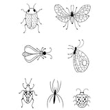 Trætøj • klare single stempelsæt bug doodles