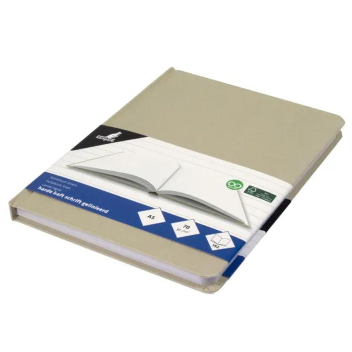 Kangaro notesbog kraft a5 96 ark, 70 gram, foret