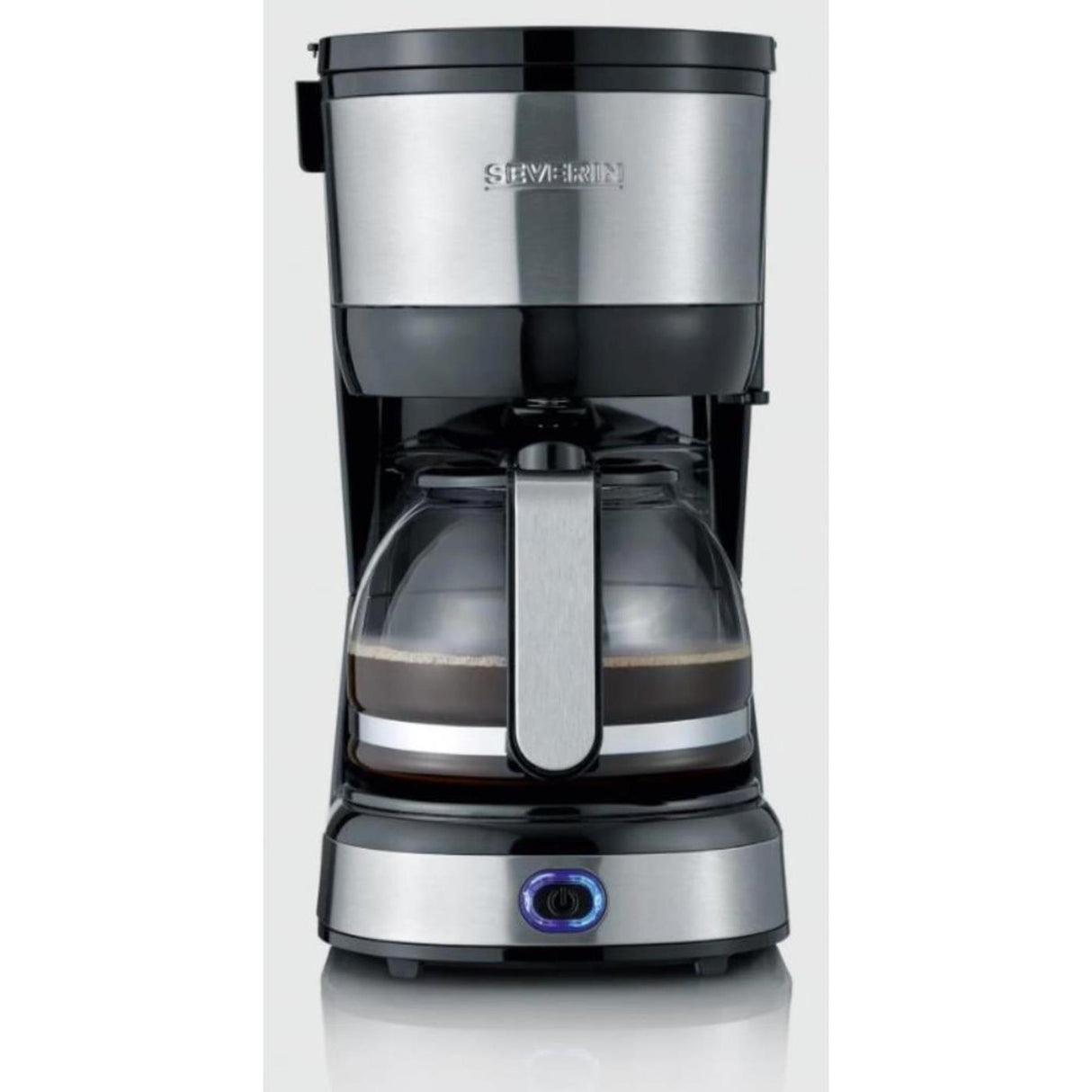 Severin kaffemaskine 4-kopper 750w rustfrit stål sort