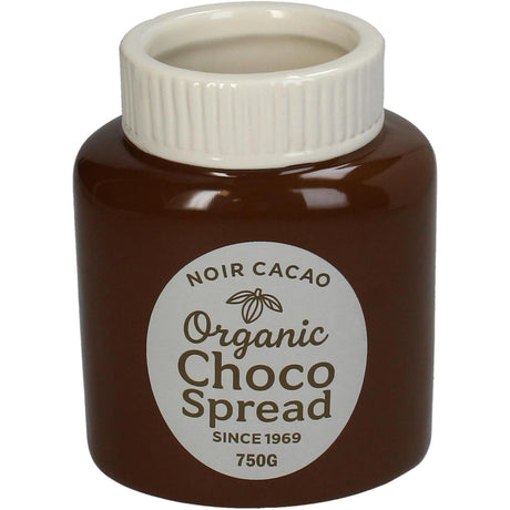 Kersten bloempot choco spread fijn aardewerk bruin 11x8.8x13.5cm
