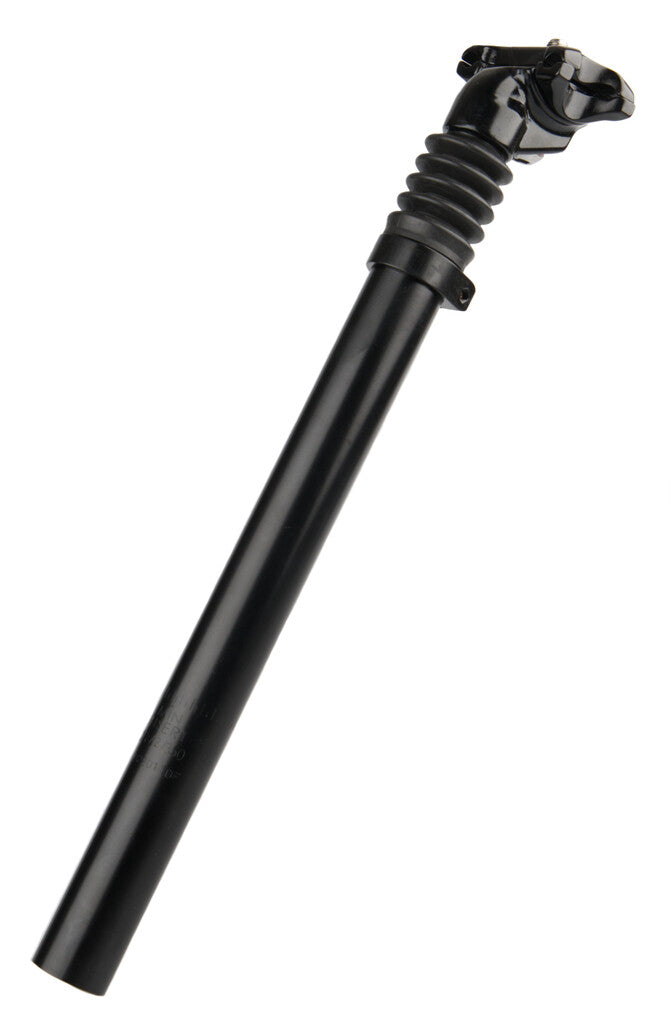Kalloy affjedret sadelpind ø27,2 350mm aluminium - sort