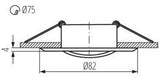 Enzo kanlux indbygningsspot 50mm justerbar sort - 5013138