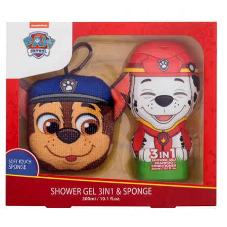 Paw patrol gavesæt marsh shower gel + svamp