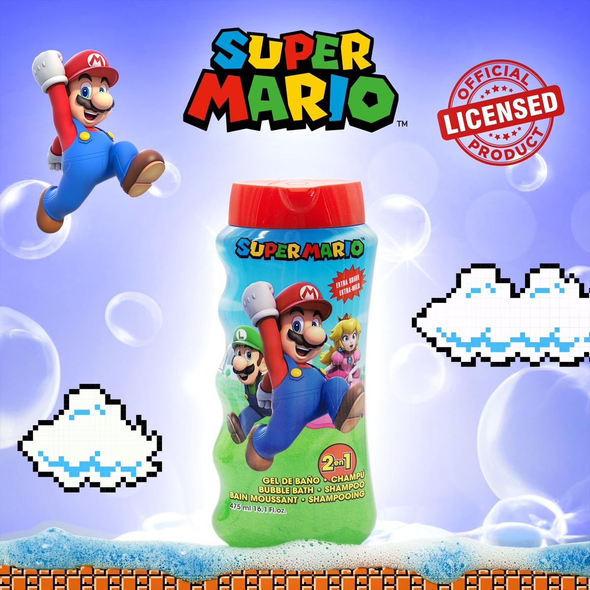 Super Mario 2 i 1 bad shower gel + shampoo 475ml