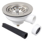 Kirchhoff plastkurvventil, 1 1 2 et, rustfri ventilkopsi ø114 mm, med 1 overløbstilslutning - 98835340