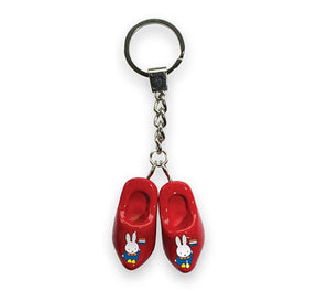 Miffy nøglering 2 træsko 4 cm rød