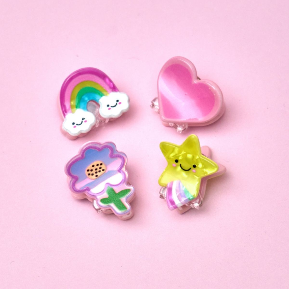 Invisibobble clipstar kids happy world 4 stk.
