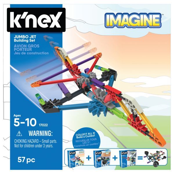Bot-i knex imagine jumbojet byggesæt 57-delt byggesæt
