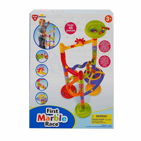Playgo - luksus marmorbane, +46 stk inkl. kugler