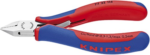 Knipex elektronisk sideskæretang med flerkomponenthåndtag 115 mm - 7732115
