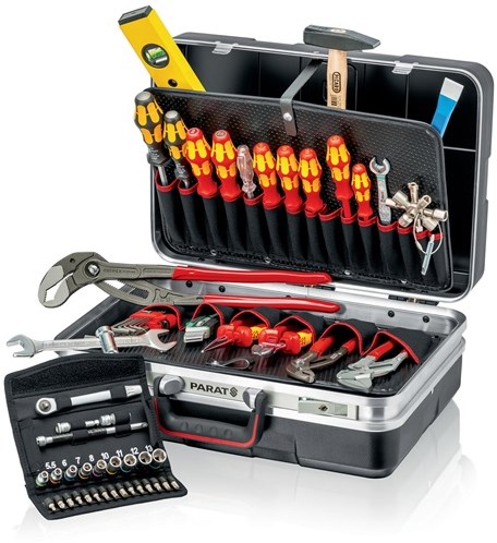 Knipex værktøjssortiment | 52 dele | i etui med hård skal | til sanitetsinstallatører | 1 stk - 00 21 21 hk s