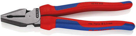 Knipex kraftkombitænger | multi-komponent håndtag | sort atramenteret | længde 225 mm | selvbetjeningskortblister - 02 02 225 sb